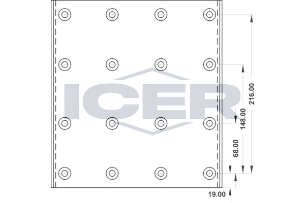 Set garnituri de frictiune, frana tambur 21 9933 00 ICER